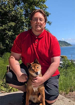 Robert Huizenga from Critical Home Inspection, pictured with his dog Shippo